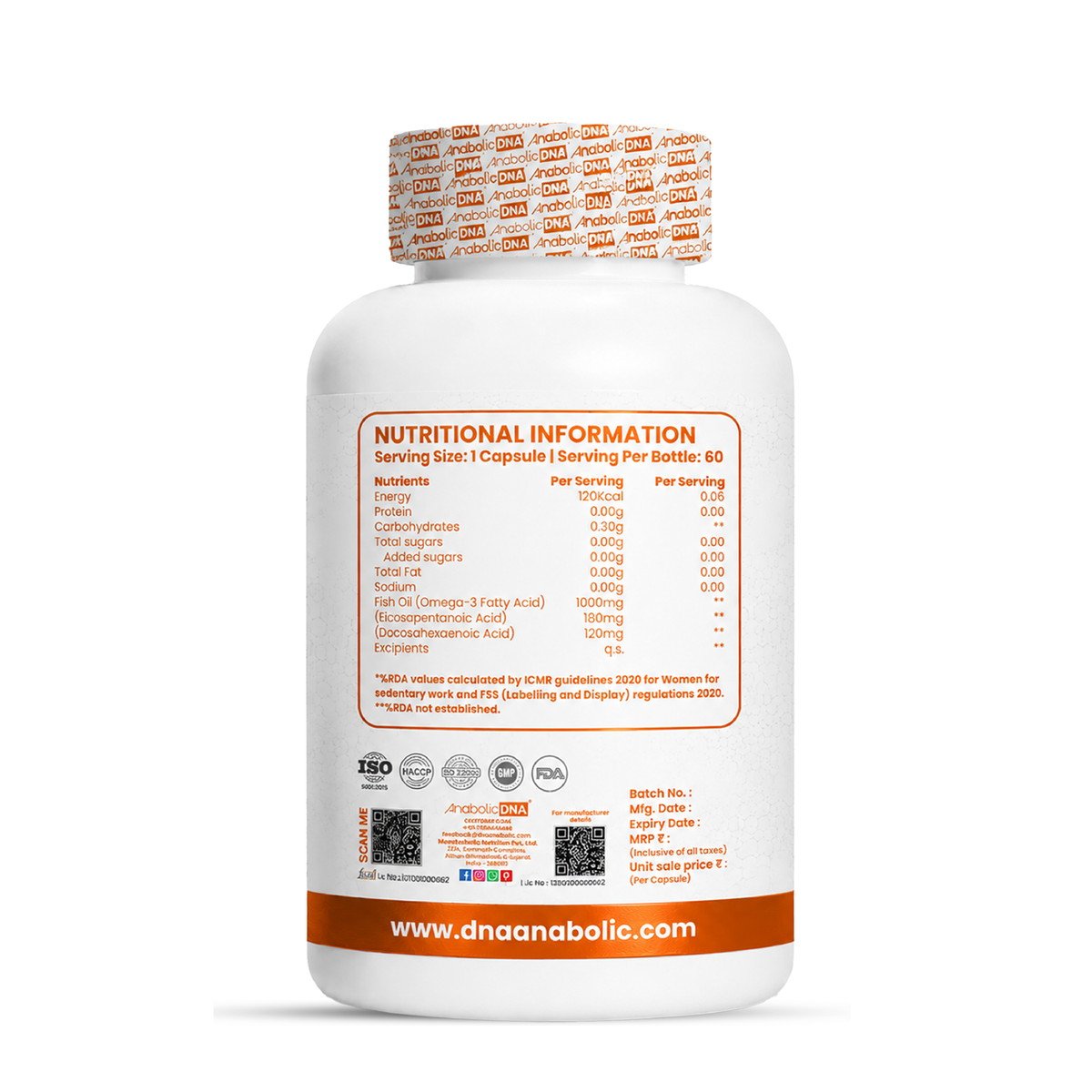 AnabolicDNA Fish Oil – Omega-3 Supplement
